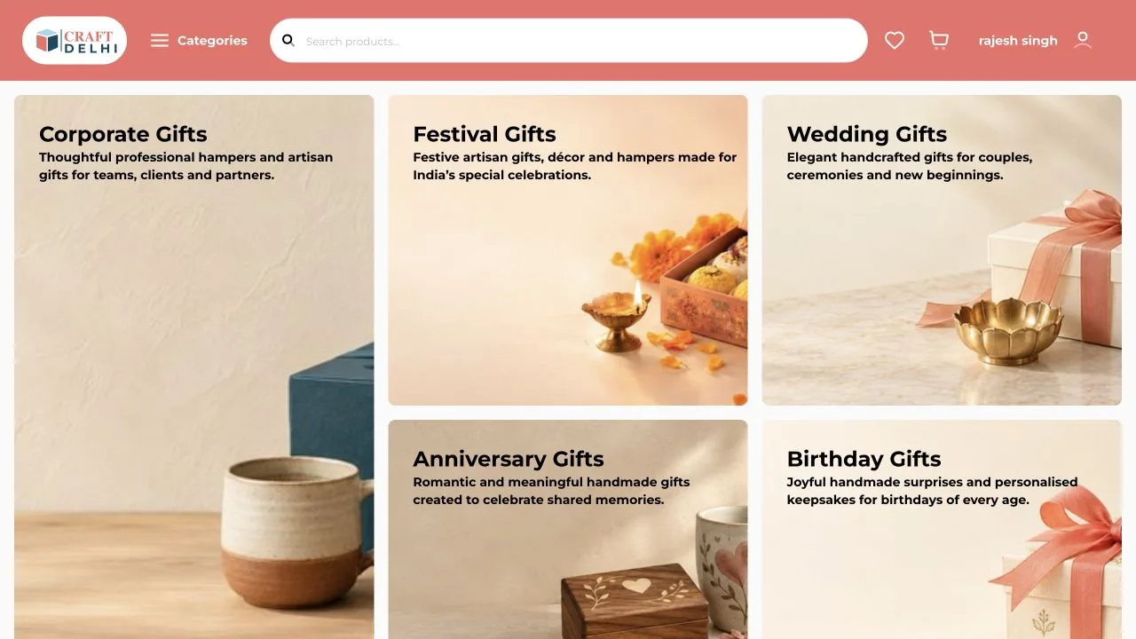 CraftDelhi website preview